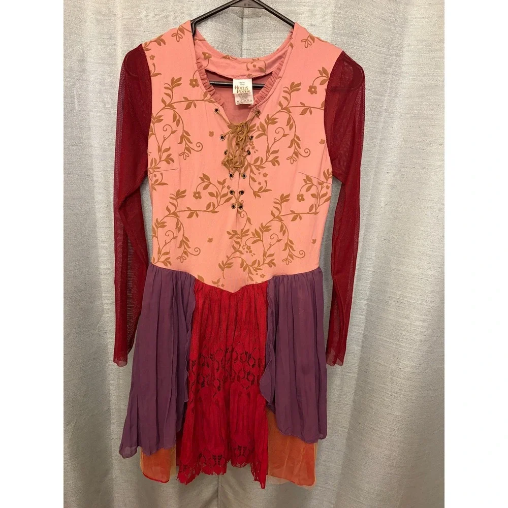 Disney Hocus Pocus Sarah Sanderson Fashion Dress Spirit Halloween Kids XL 14-16